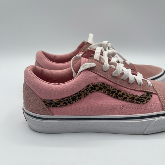 Vans Women's Pink Leopard Sneakers Vans Old Skool Pink JD Exclusive SZ 7.5 - Picture 4 of 8